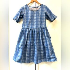 PROJECT EVE
Checked A-line Dress with Pockets blue size XXS